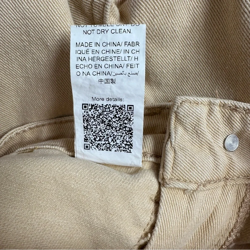 SHEIN Women's XS/2 Tan Cargo Carpenter Jeans Wide Leg